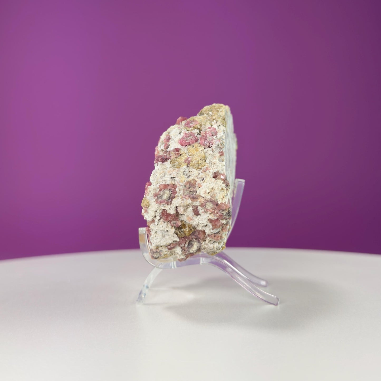 Pink Garnet Specimen (Mexico) (Includes Acrylic Stand)