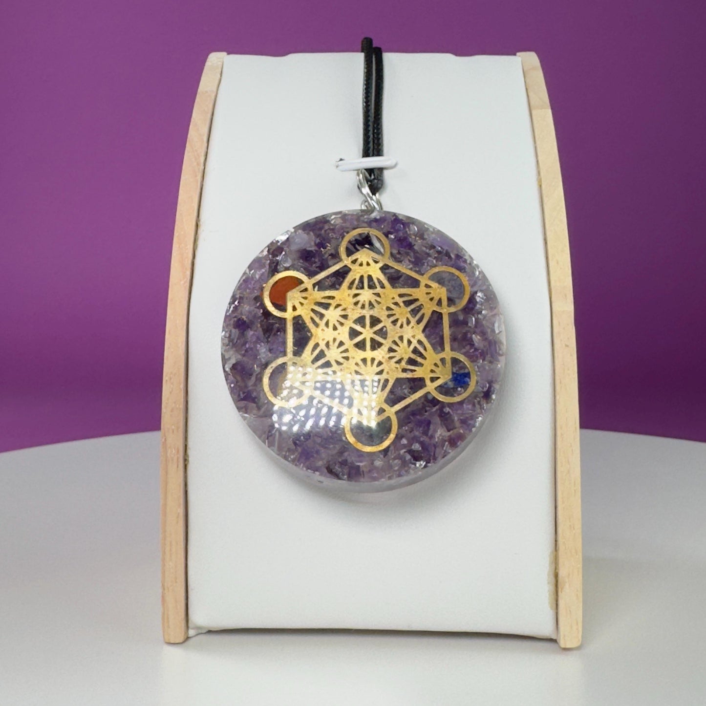 Amethyst Metatron Orgonite Necklace