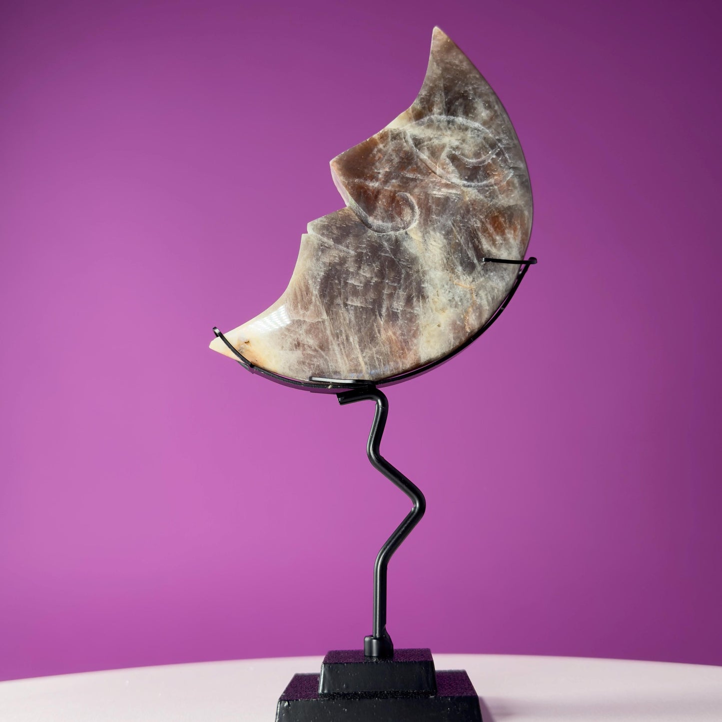 Moonstone Moon (Includes Black Metal Stand)
