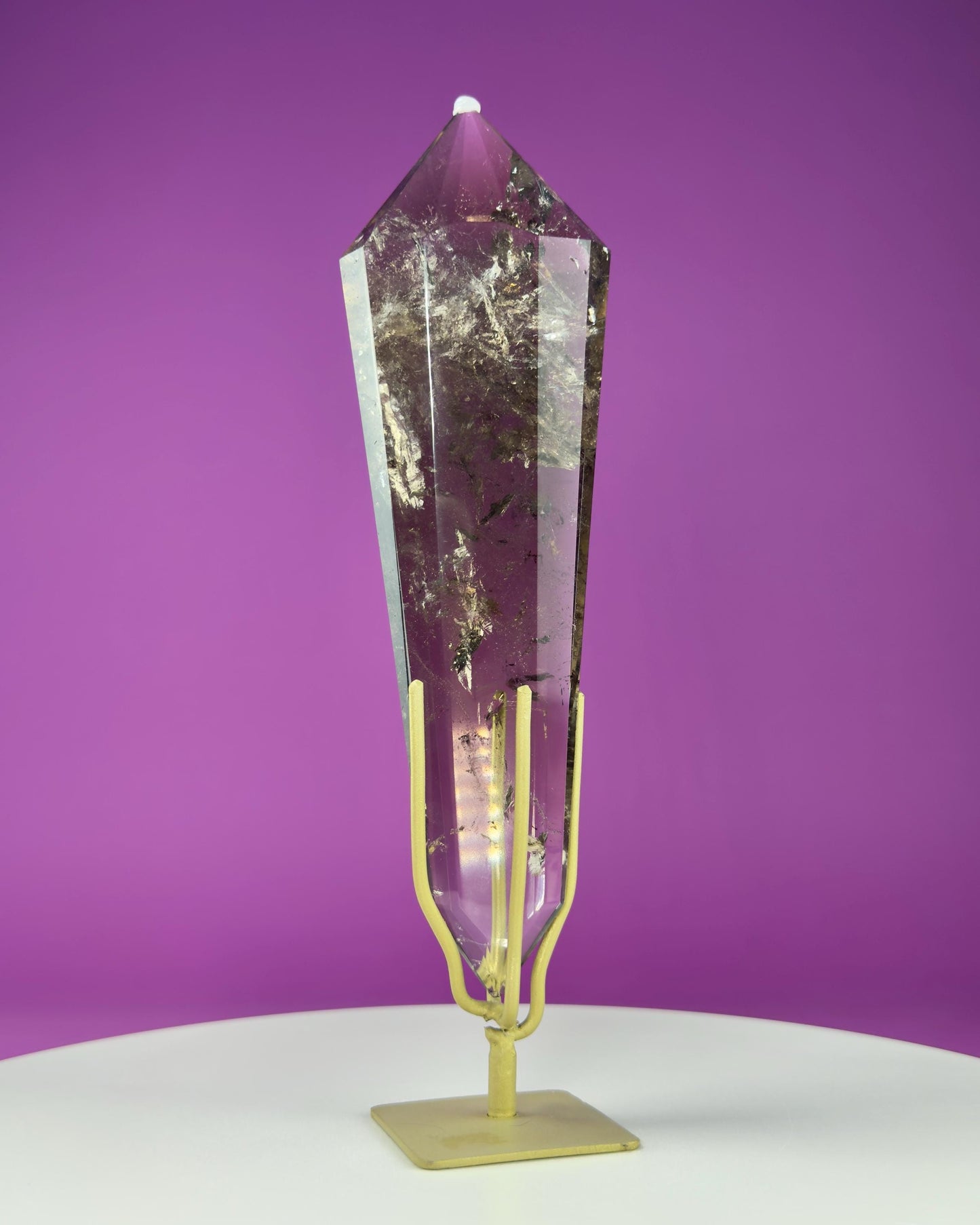 Smoky Quartz Vogel (Includes Gold Stand), (Brazil)