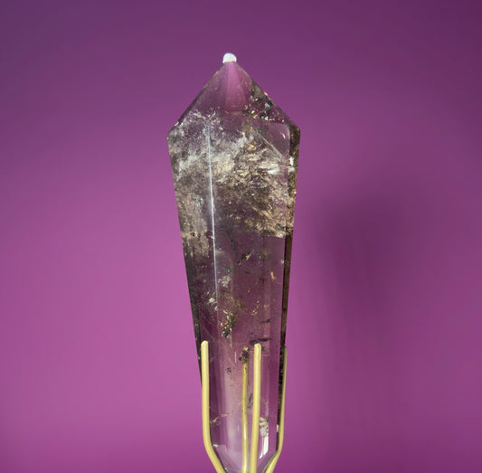 Smoky Quartz Vogel (Includes Gold Stand), (Brazil)