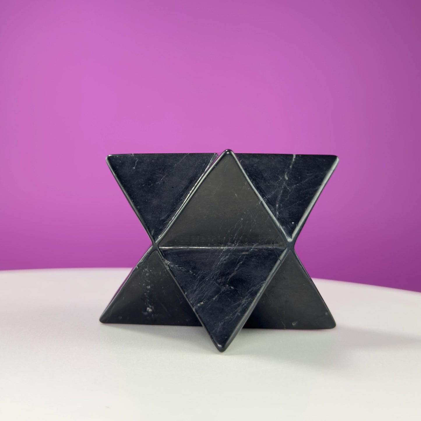 Shungite Merkaba Carving (Russia), Akonis Misfit Crystal