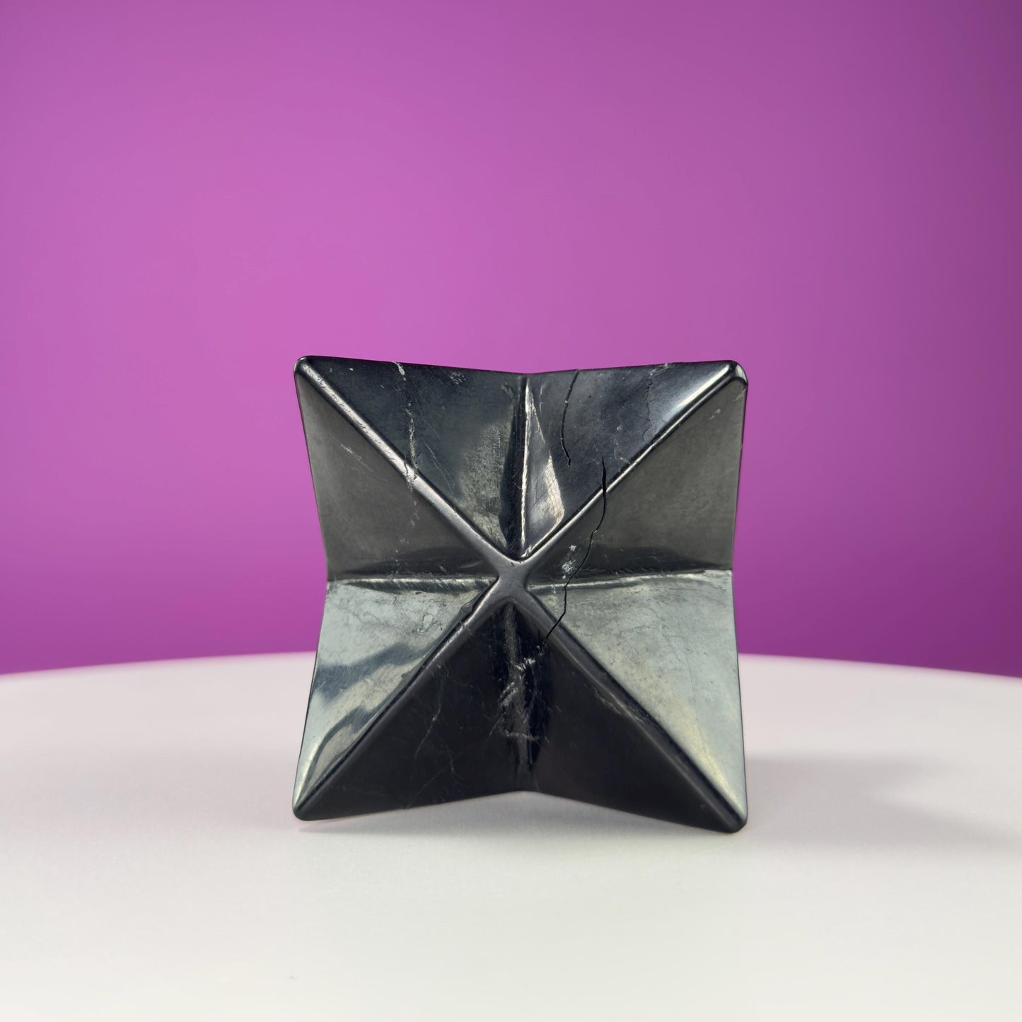 Shungite Merkaba Carving (Russia), Akonis Misfit Crystal