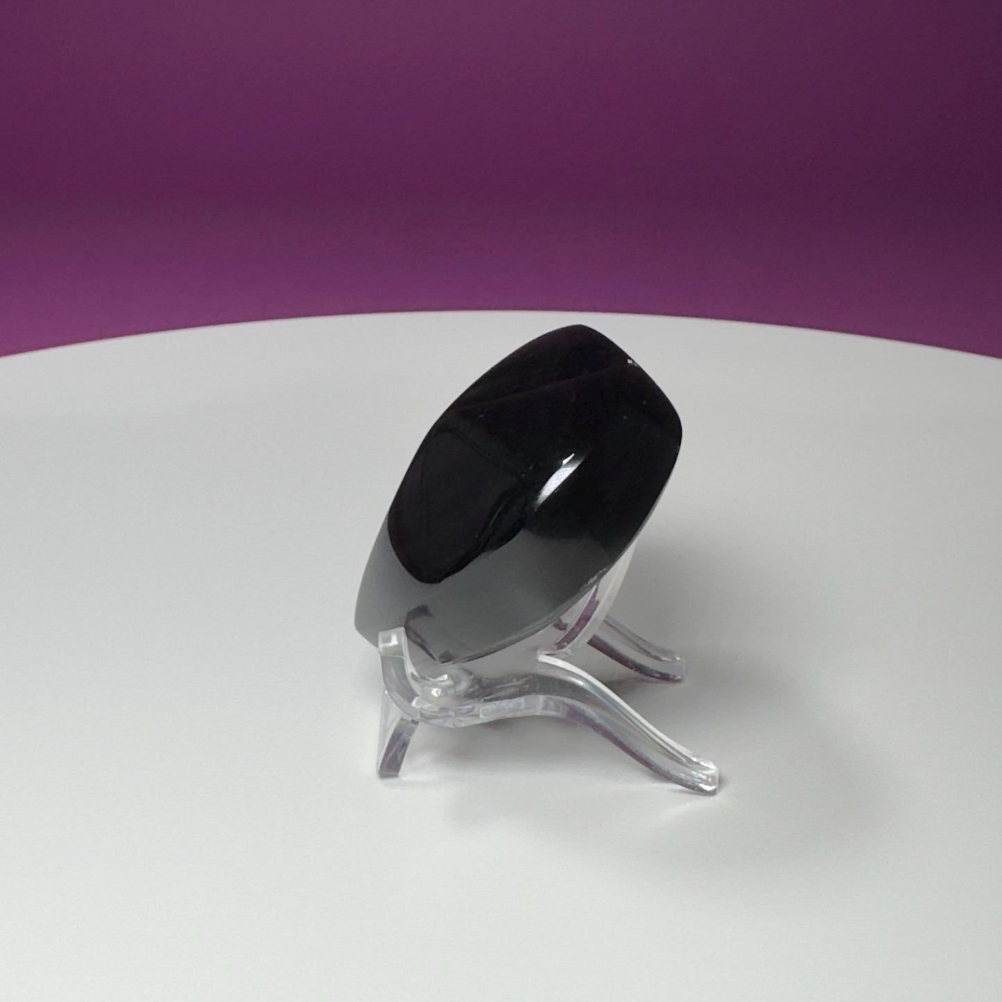 Mini Rainbow Obsidian Heart Carving (Mexico) (Includes Acrylic Stand)