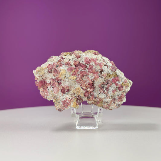 Pink Garnet Specimen (Mexico) (Includes Acrylic Stand)