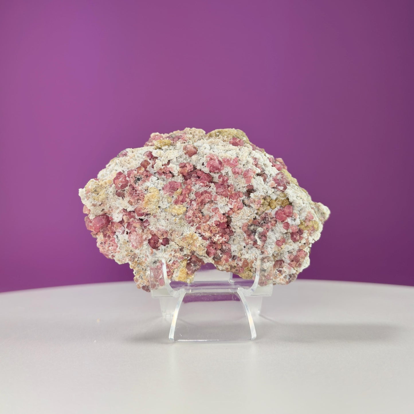 Pink Garnet Specimen (Mexico) (Includes Acrylic Stand)