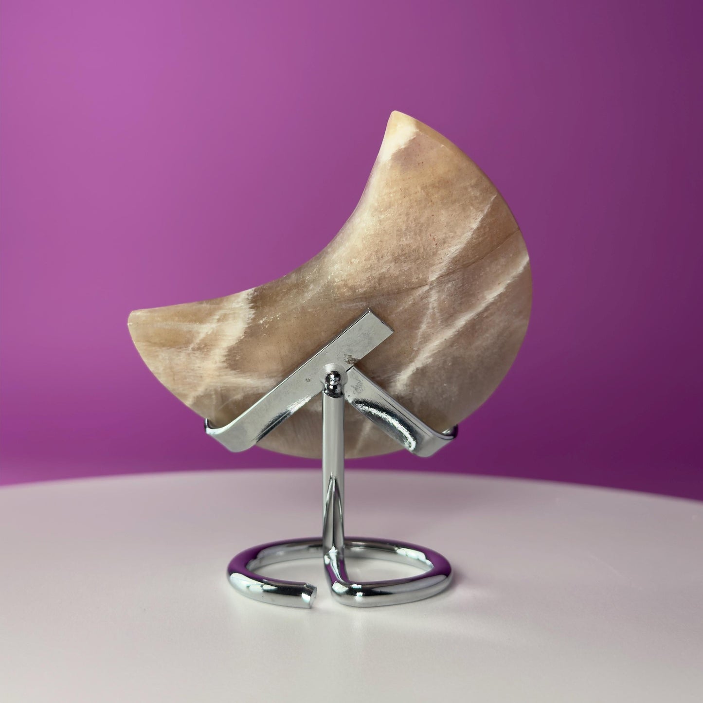 Moonstone Moon (Includes Silver Metal Stand)