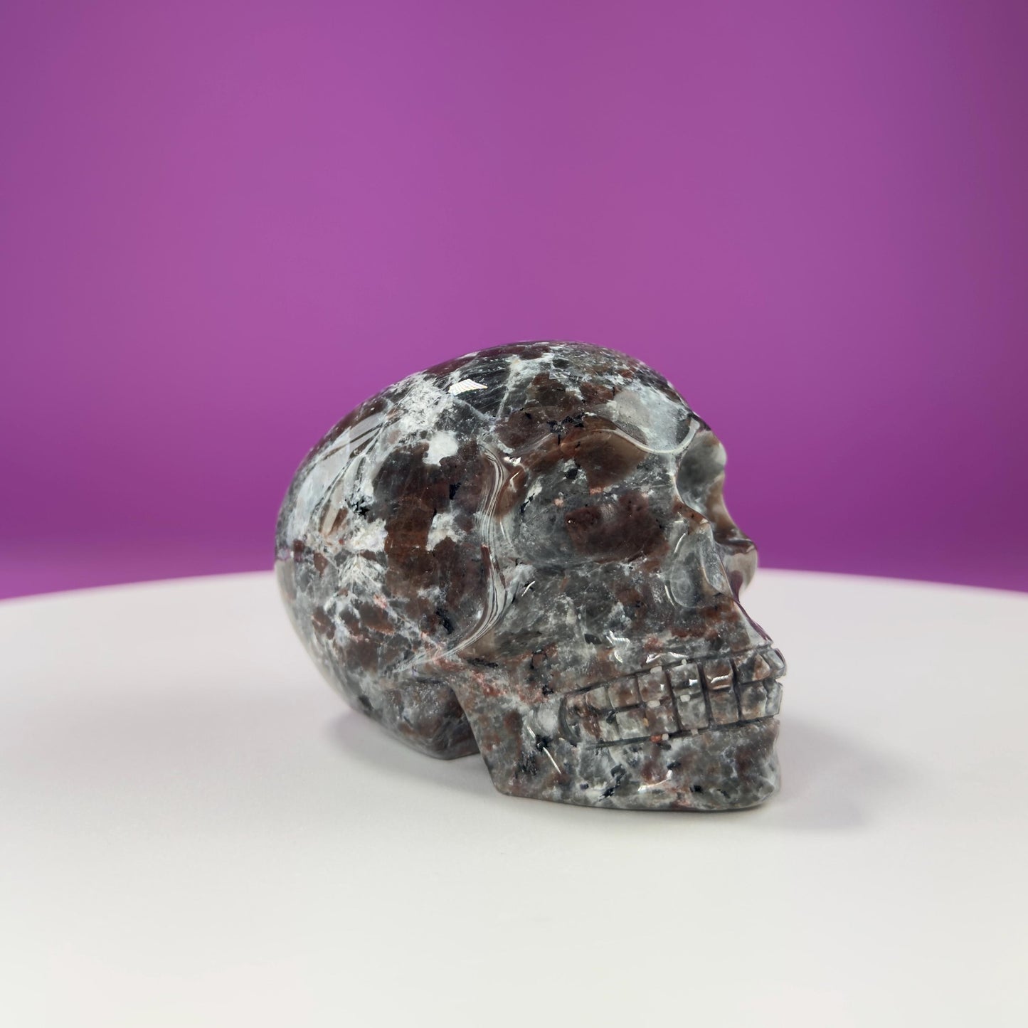 Yooperlite Skull Carving, UV Reactive