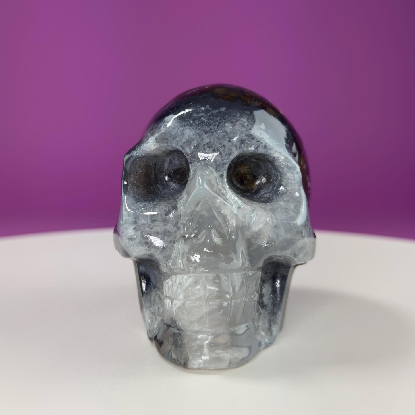 Volcanic Agate Skull, UV Reactive