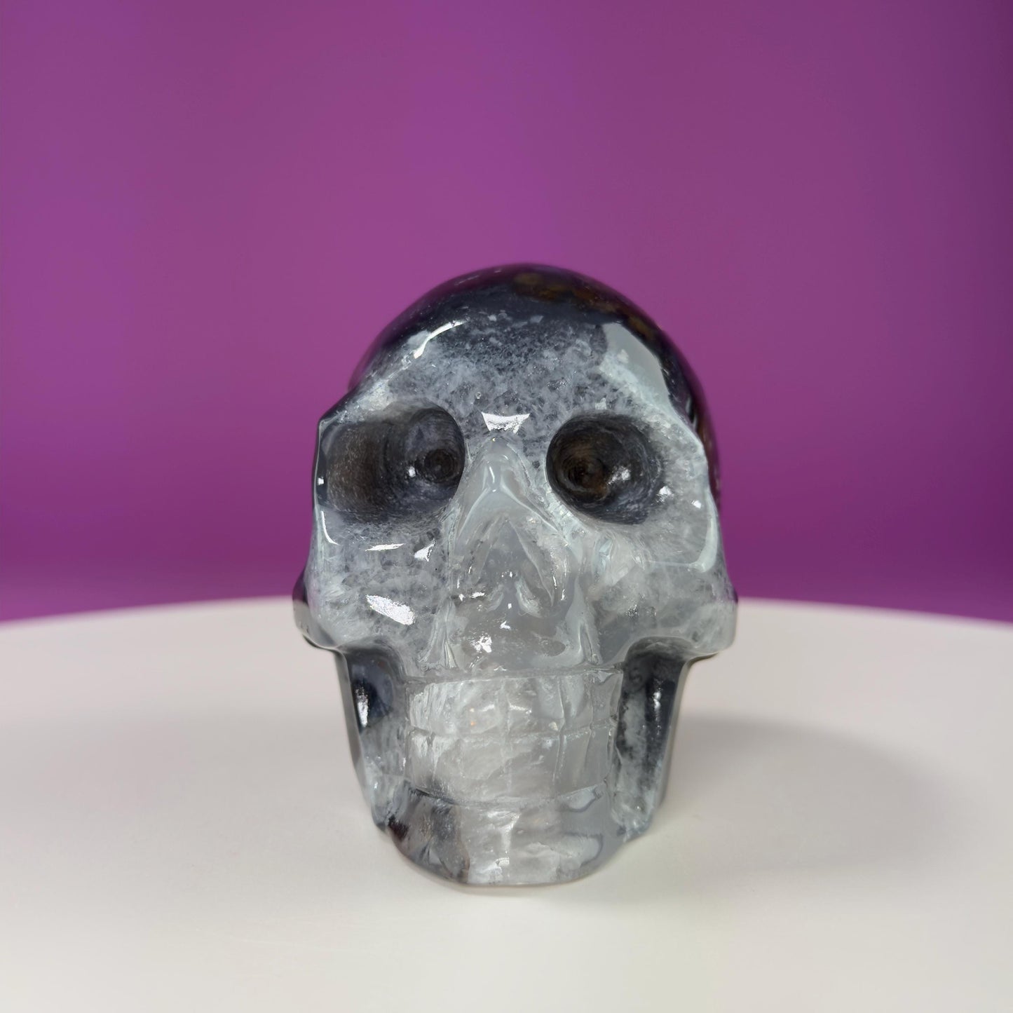 Volcanic Agate Skull, UV Reactive