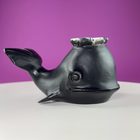 Chrysanthemum Stone Whale Carving