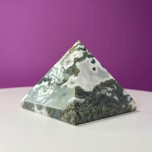 Moss Agate Pyramid