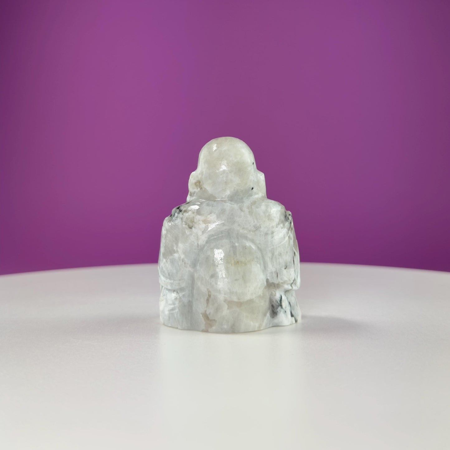 Rainbow Moonstone Buddha Carving