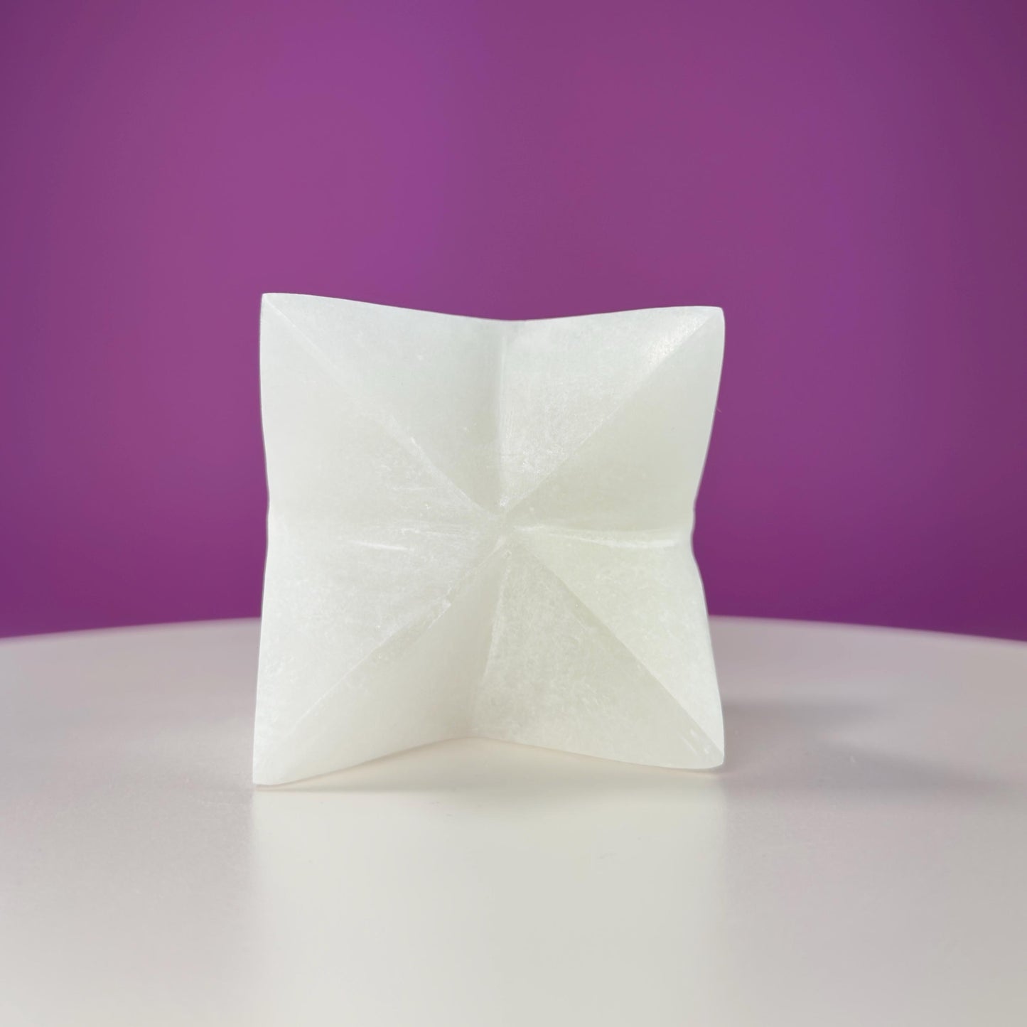 Selenite Merkaba Carving