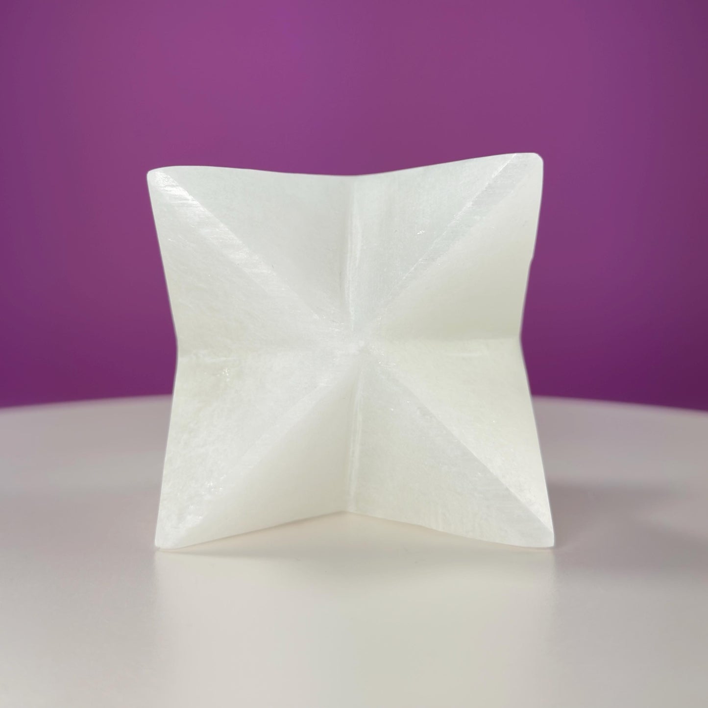 Selenite Merkaba Carving