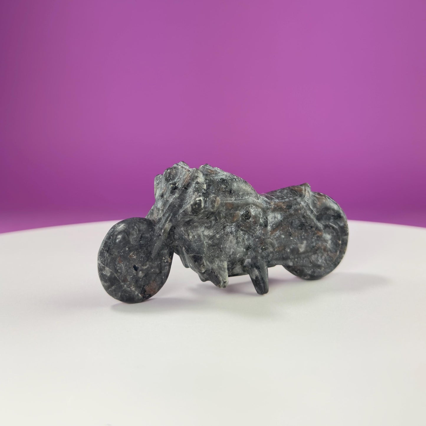 Yooperlite Motorcycle Carving, UV Reactive