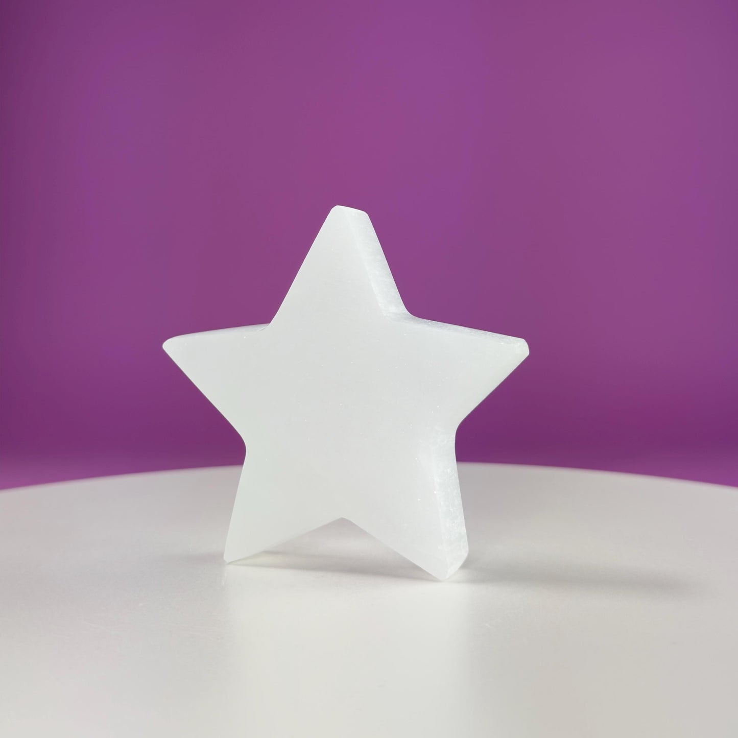 Selenite Star Carving