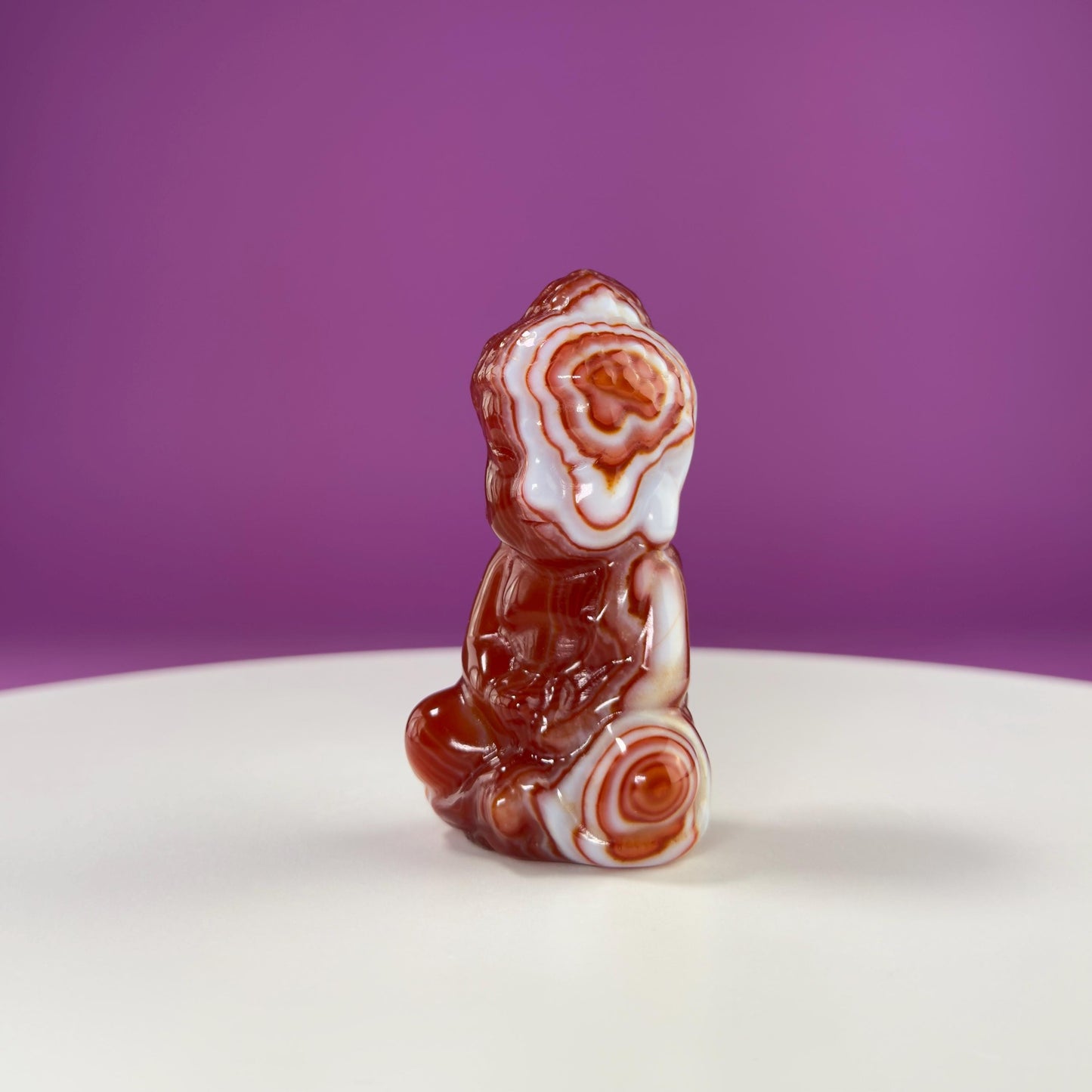 Carnelian Baby Buddha Carving