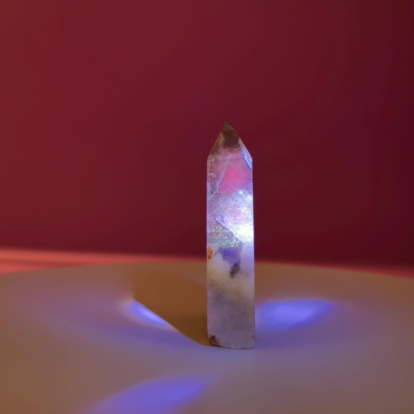 Black Rose Fluorite Slab, UV Reactive