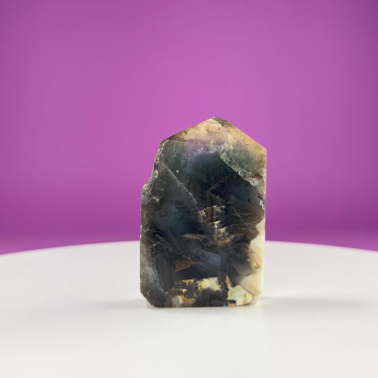 Black Rose Fluorite Slab, UV Reactive