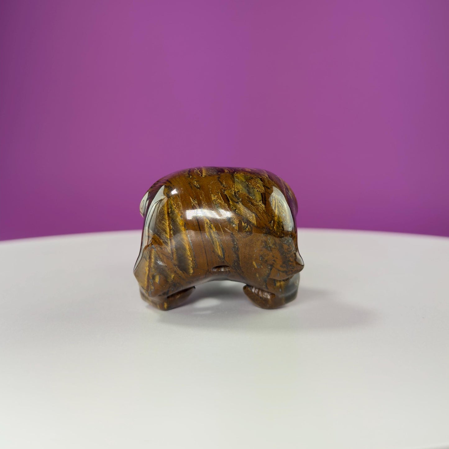 Tiger Eye Raven Skull
