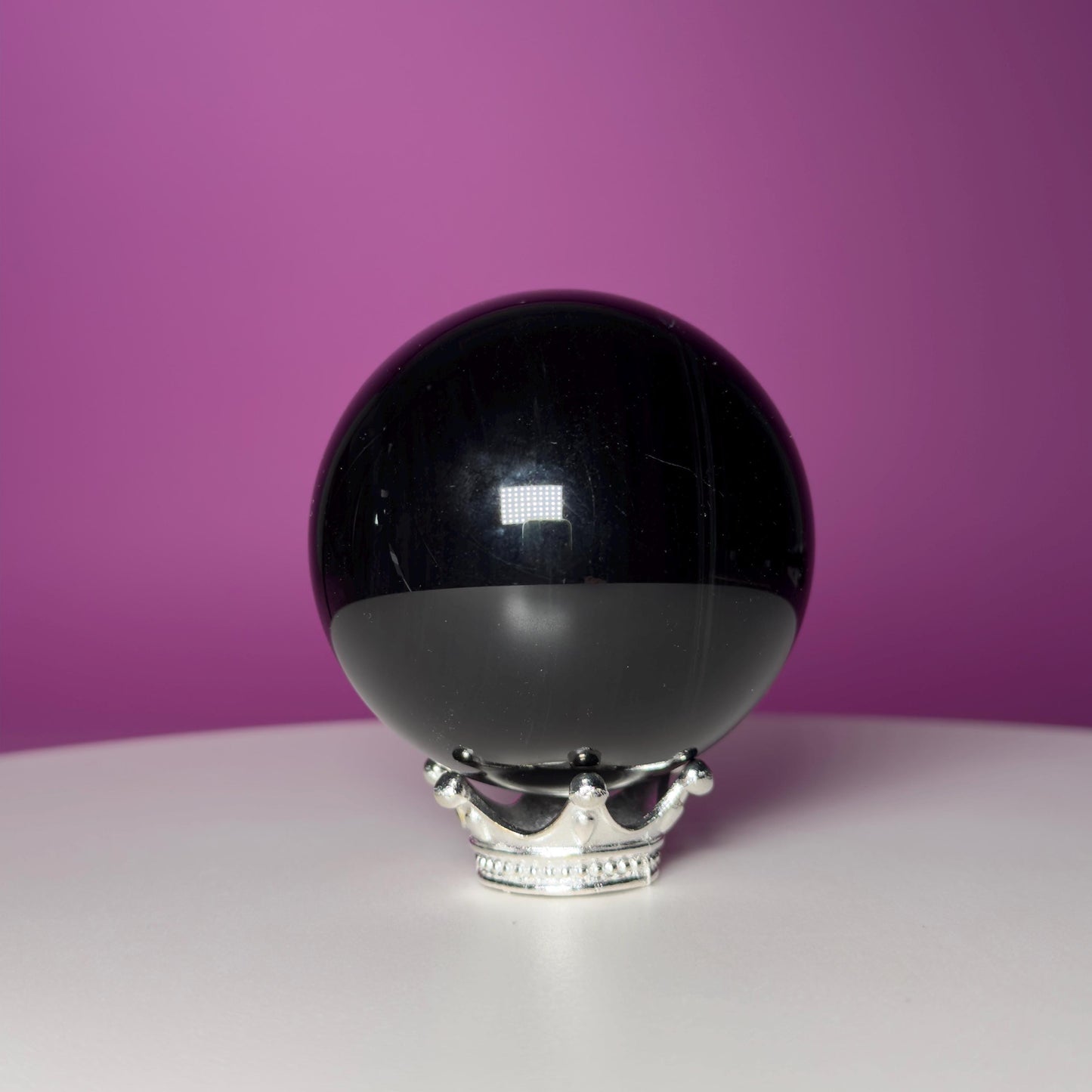 Rainbow Obsidian Sphere (Includes Silver Stand)