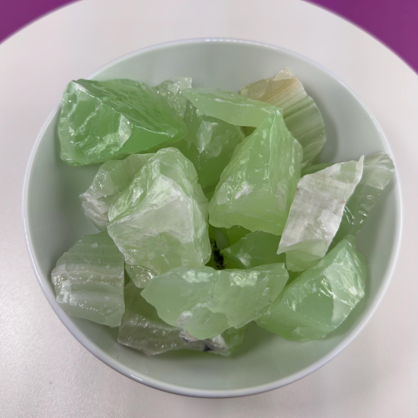 Green Calcite Rough Stones