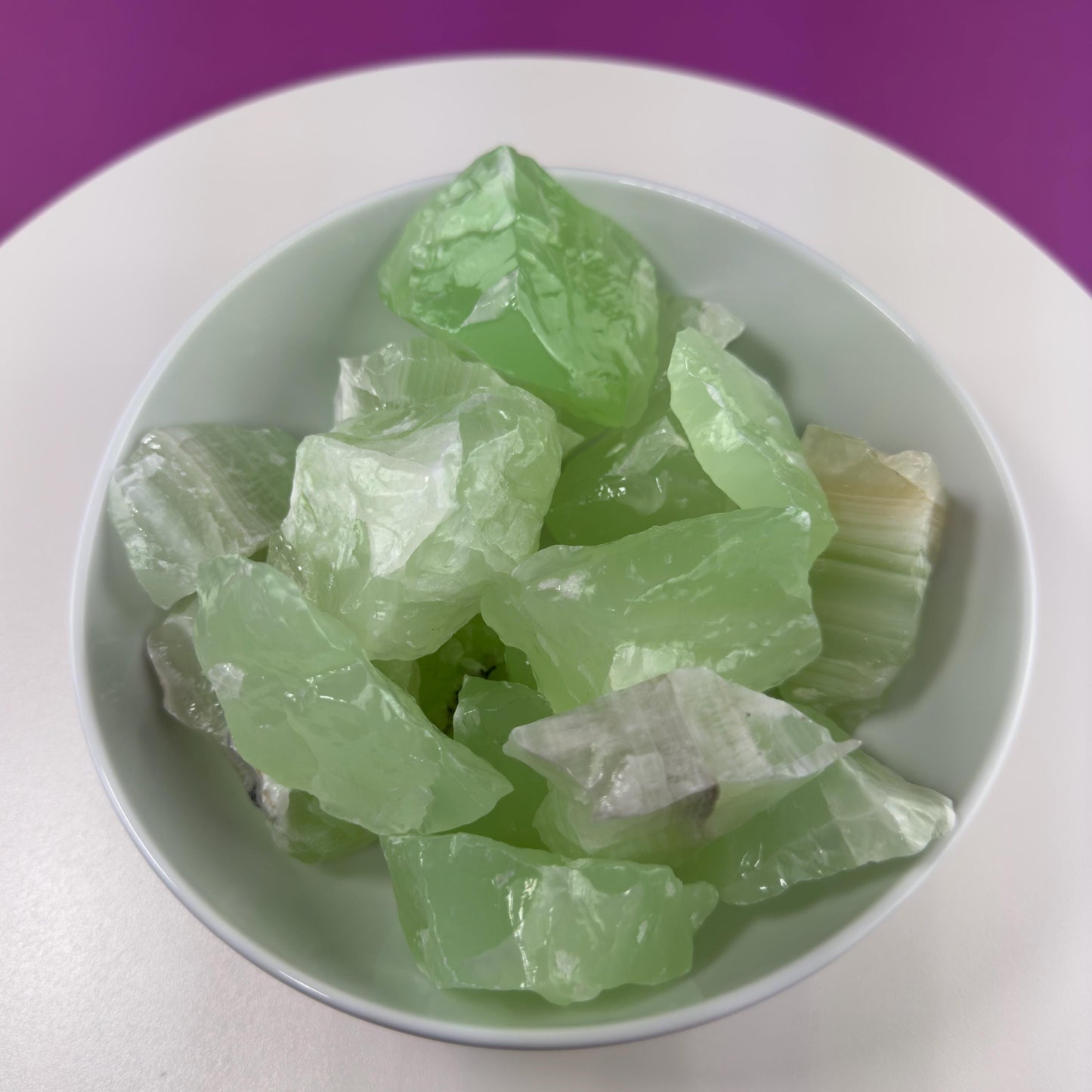 Green Calcite Rough Stones