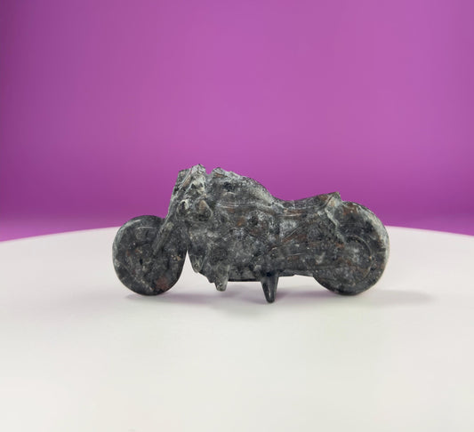 Yooperlite Motorcycle Carving, UV Reactive