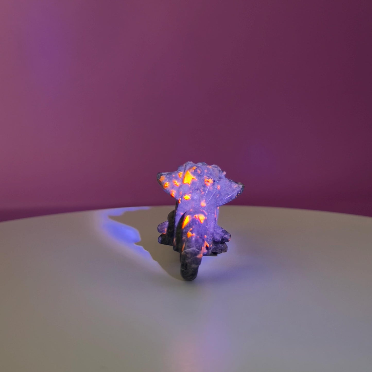 Yooperlite Motorcycle Carving, UV Reactive