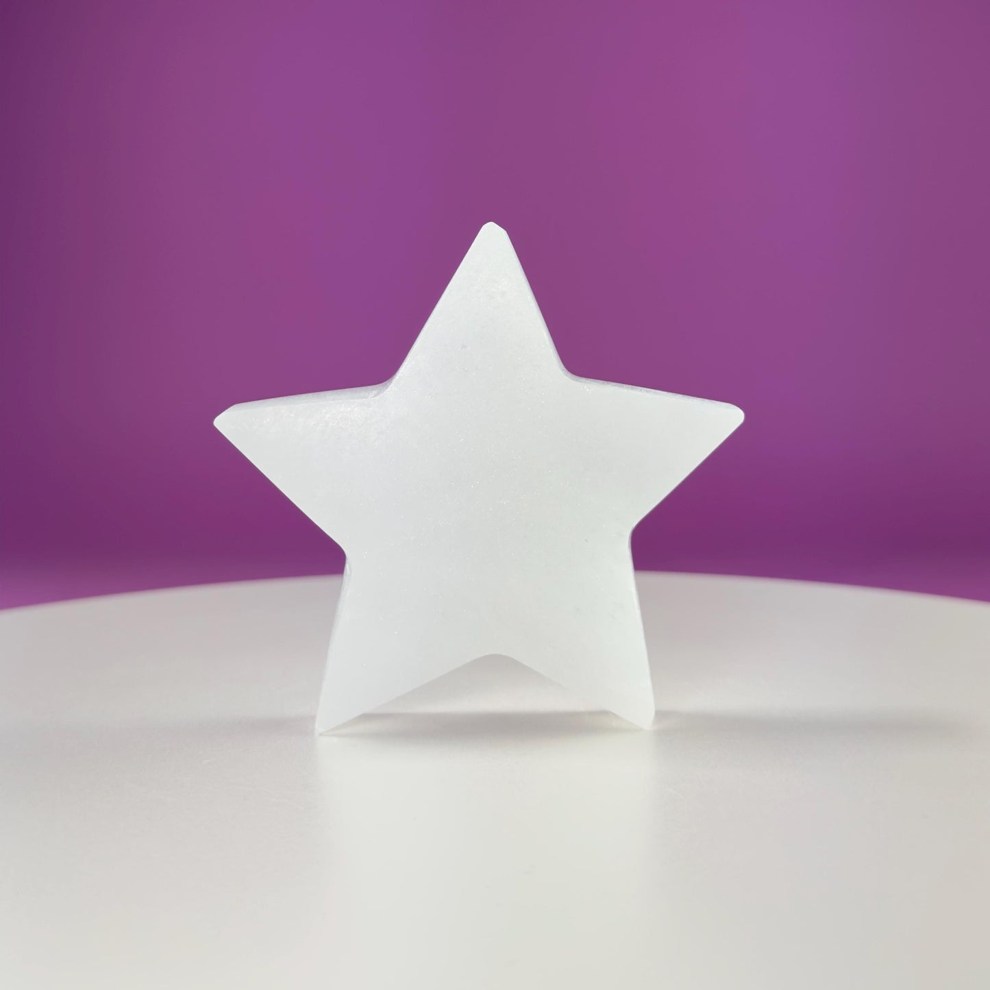 Selenite Star Carving