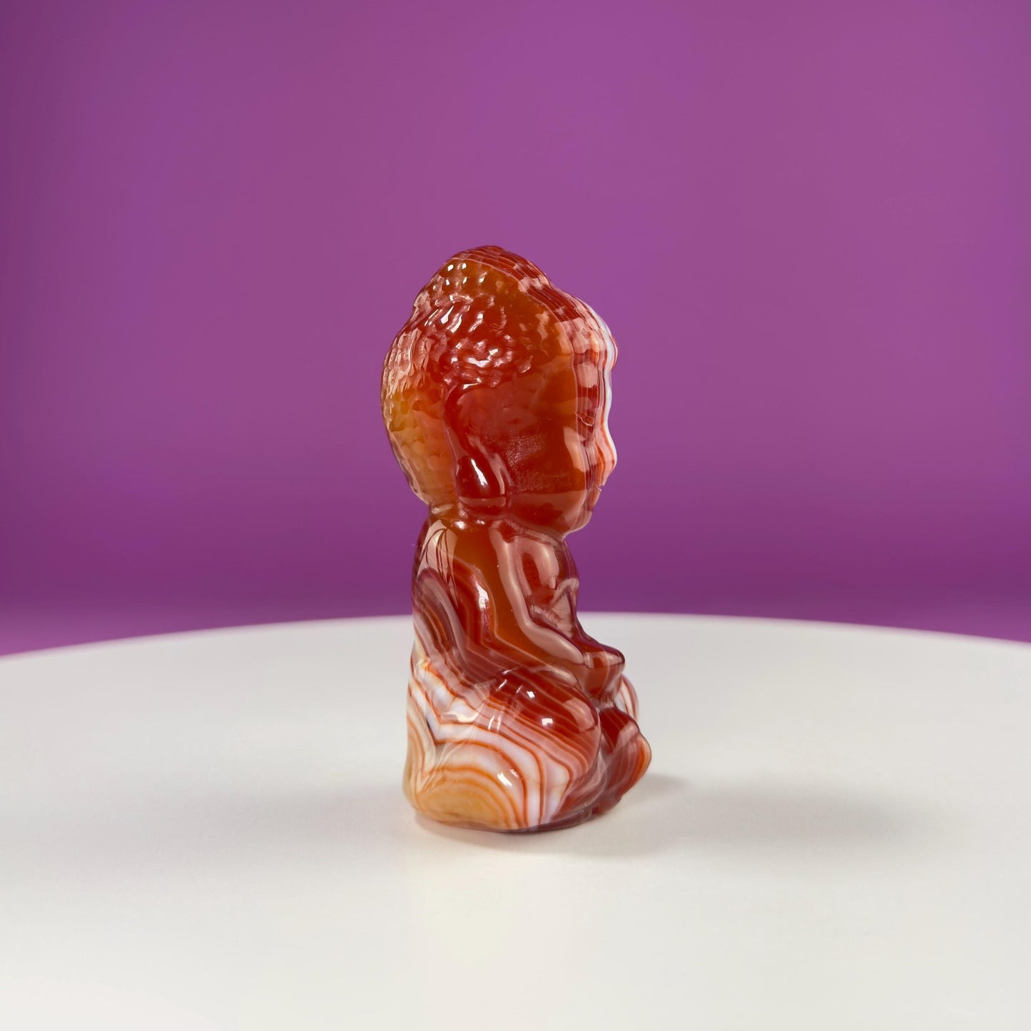 Carnelian Baby Buddha Carving