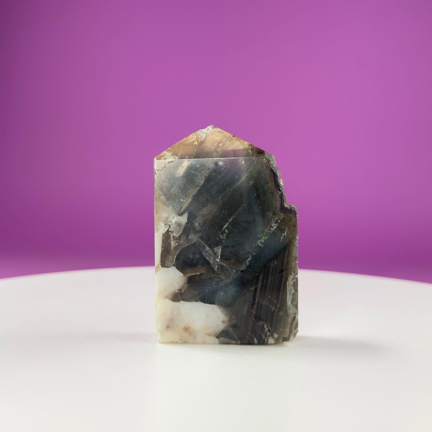 Black Rose Fluorite Slab, UV Reactive