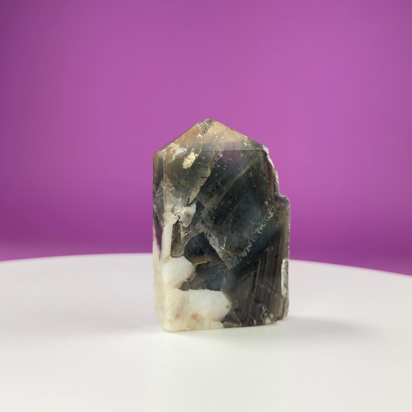 Black Rose Fluorite Slab, UV Reactive