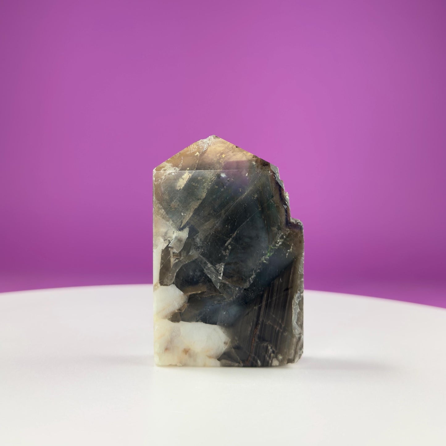 Black Rose Fluorite Slab, UV Reactive