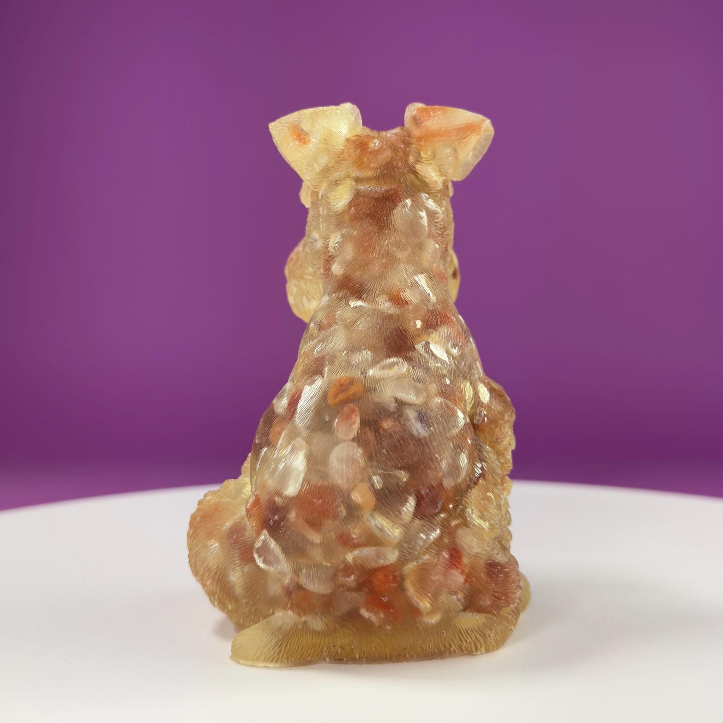 Carnelian Schnauzer Resin Carving