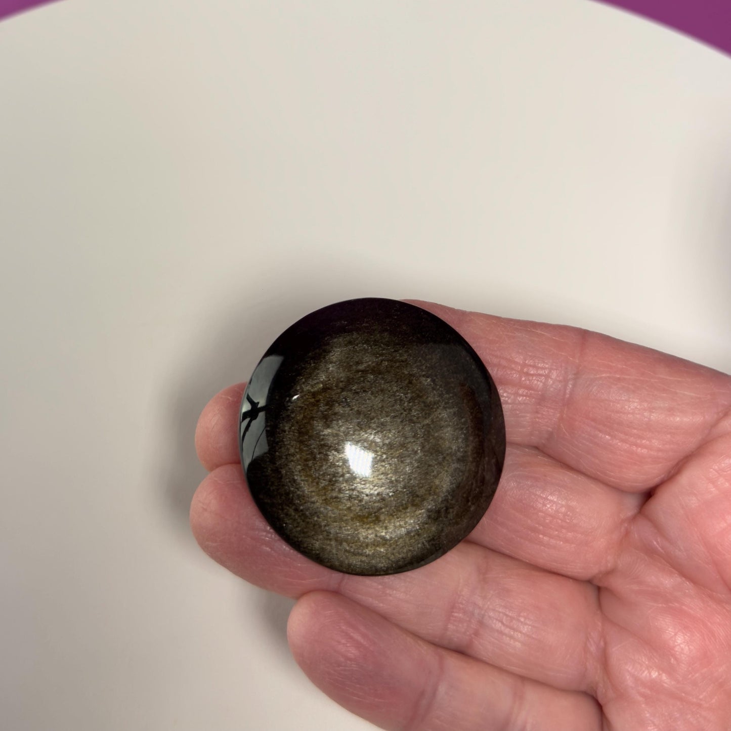 Stocking Stuffer: Gold Sheen Obsidian Palm Stone or Pocket Stone, Selenite Snowflake & Mini Opalite Sled or Penguin