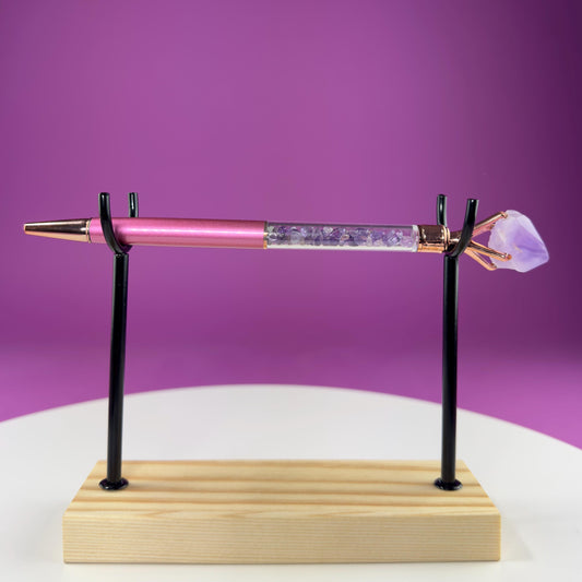 Crystal Gemstone Pen for Writing & Manifestation | Healing Crystal Pen Gift (Refill Included)