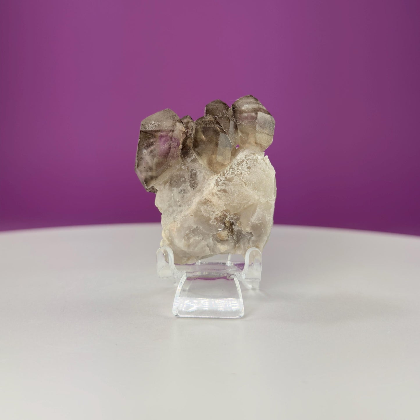 Smoky Quartz Elestial Specimen (Includes Acrylic Stand)