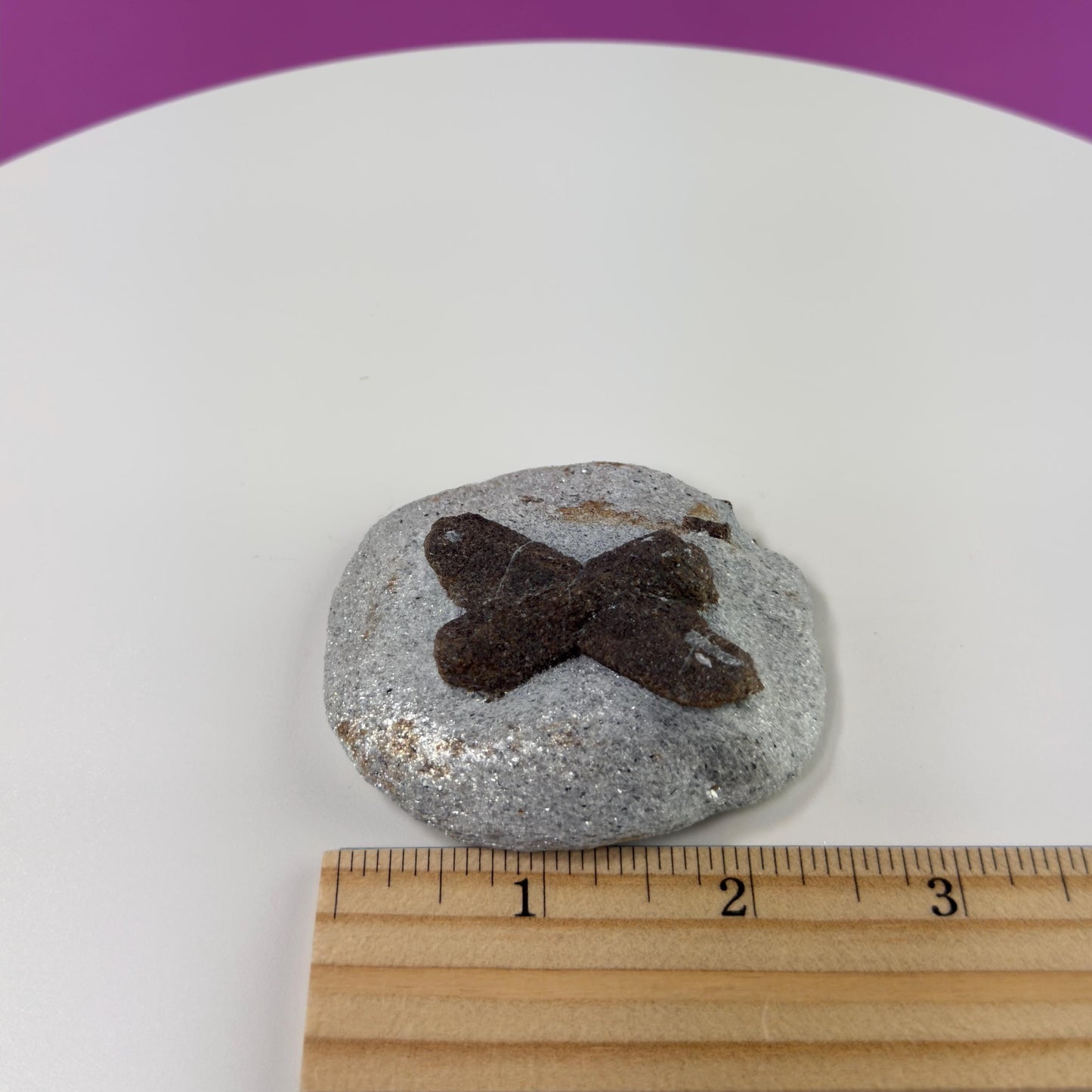 Staurolite Stone, Fairy Cross (Russia) (Includes Acrylic Stand)