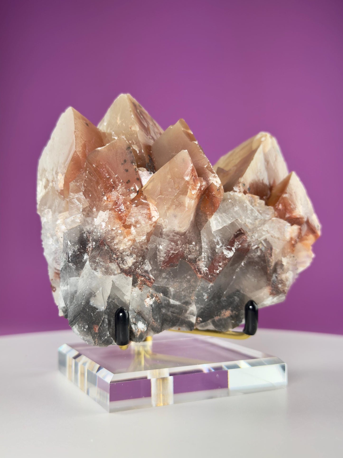 Mariposa Calcite (Mexico) (Includes Gold Metal/Acrylic Stand)