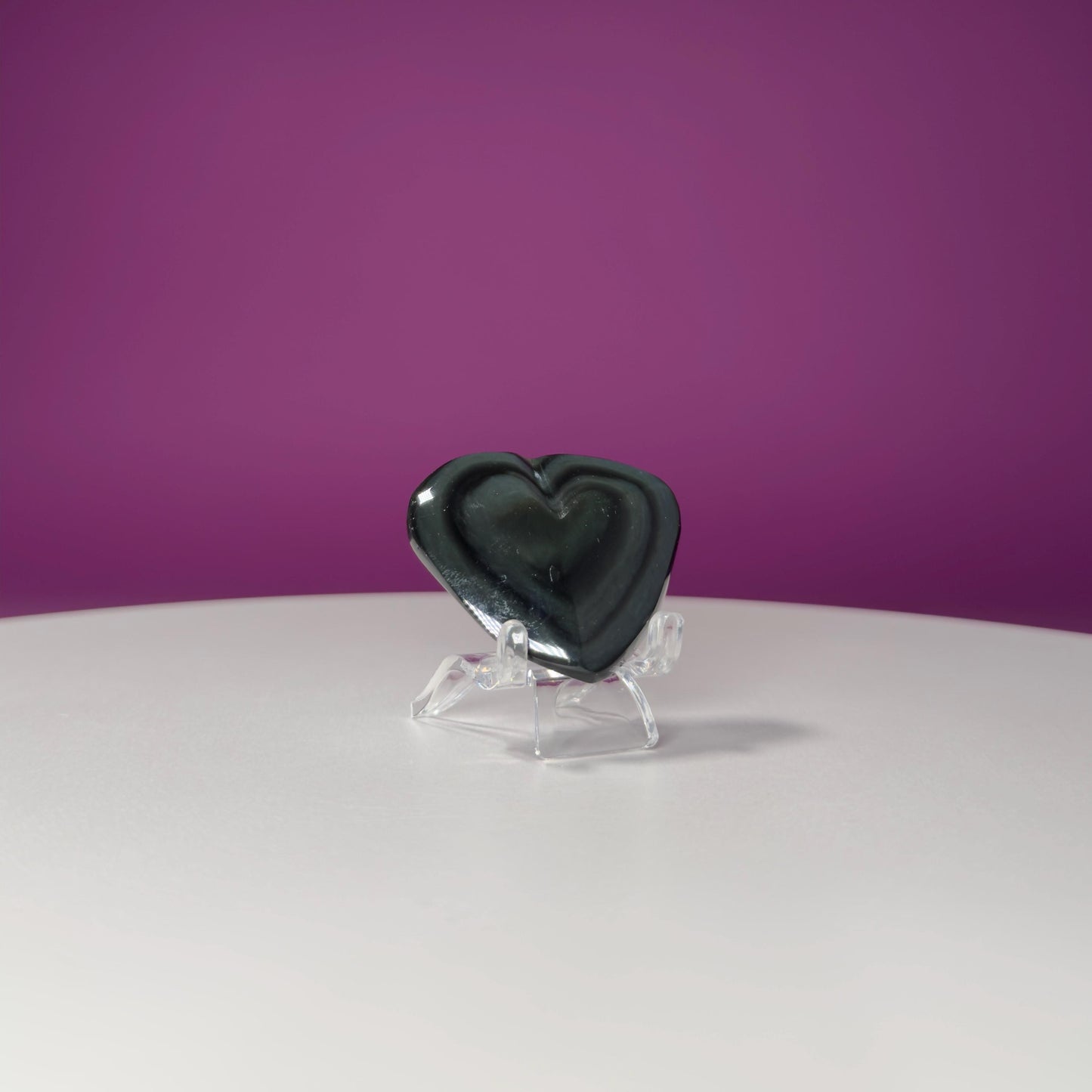 Mini Rainbow Obsidian Heart Carving (Mexico)