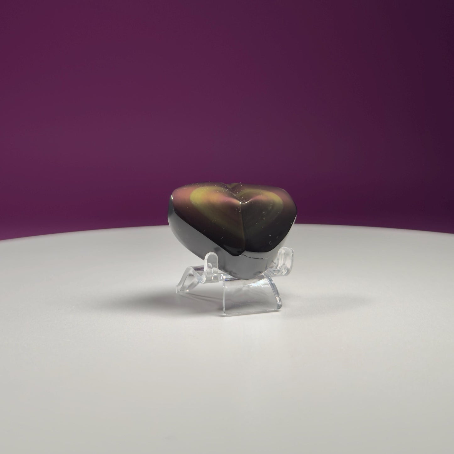 Mini Rainbow Obsidian Heart Carving (Mexico)