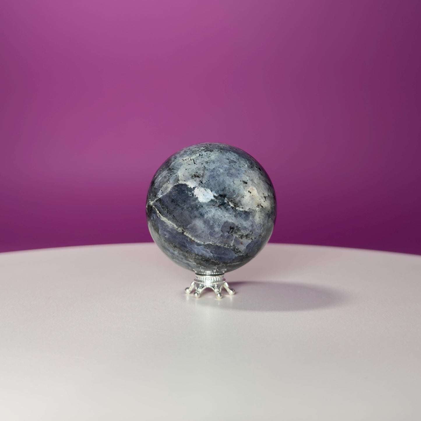 Polished Iolite Sphere | Third Eye Stone, Meditation Decor
