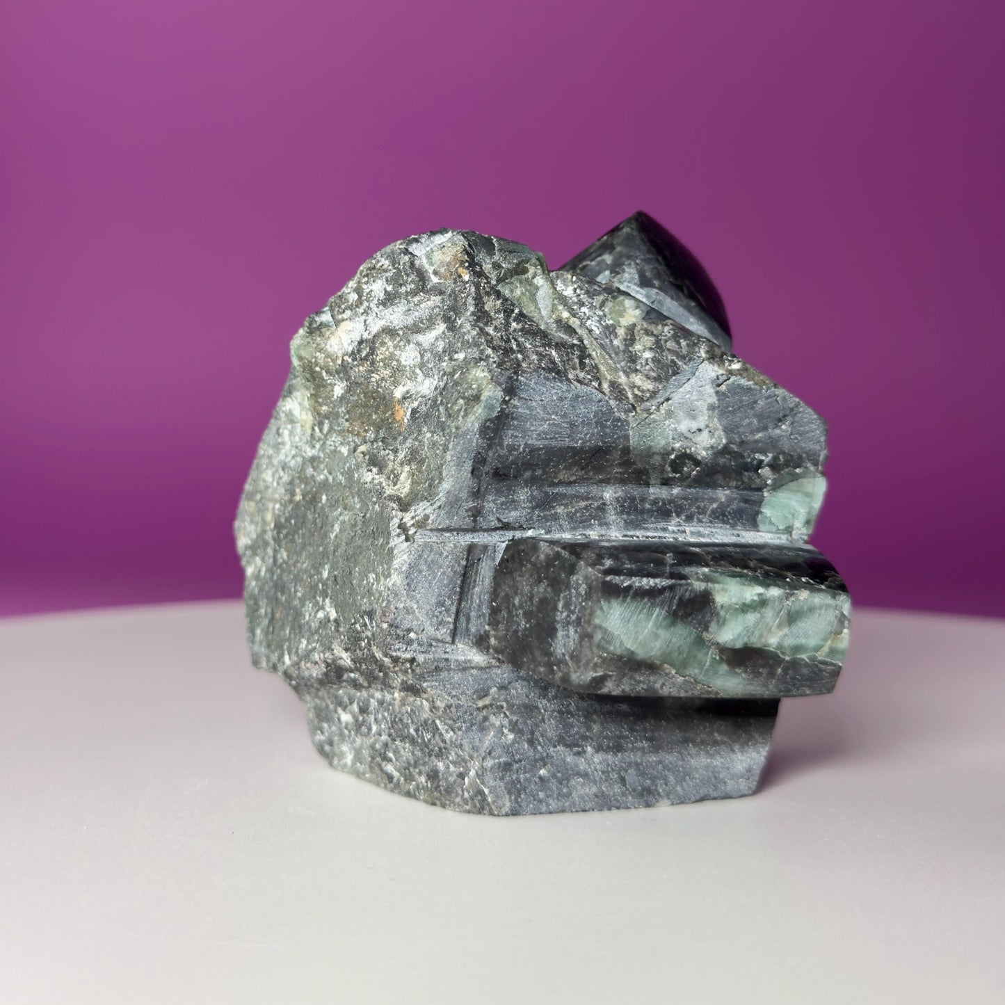 Emerald Double Beryl Specimen | 316g Natural Brazilian Green Beryl in Matrix