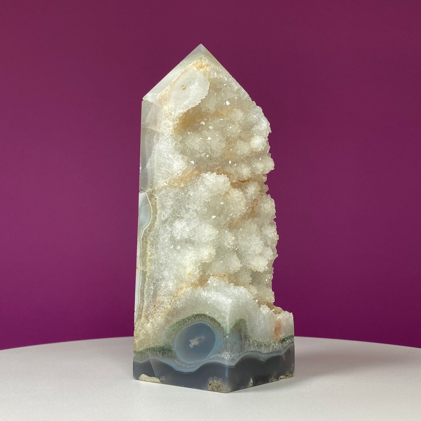 Agate Druzy Tower