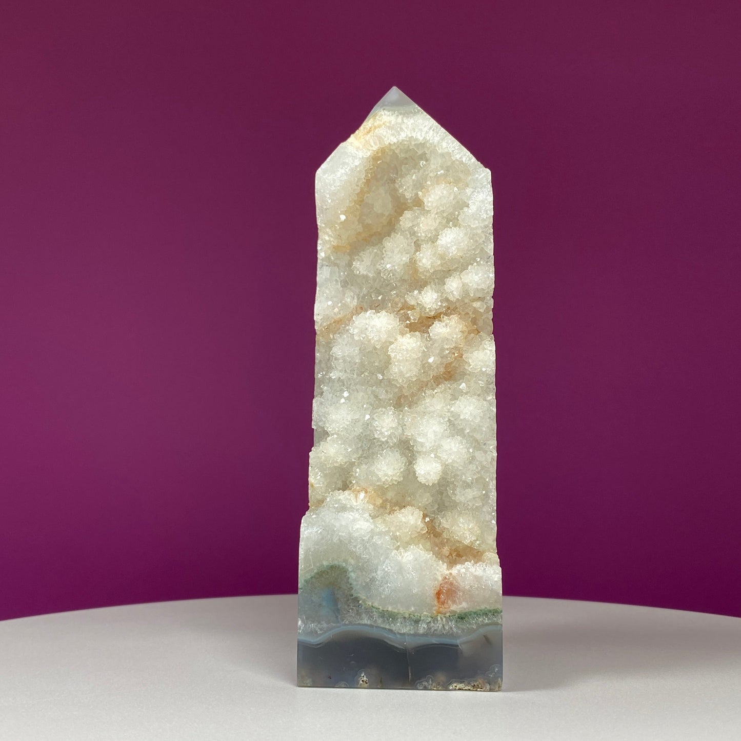 Agate Druzy Tower