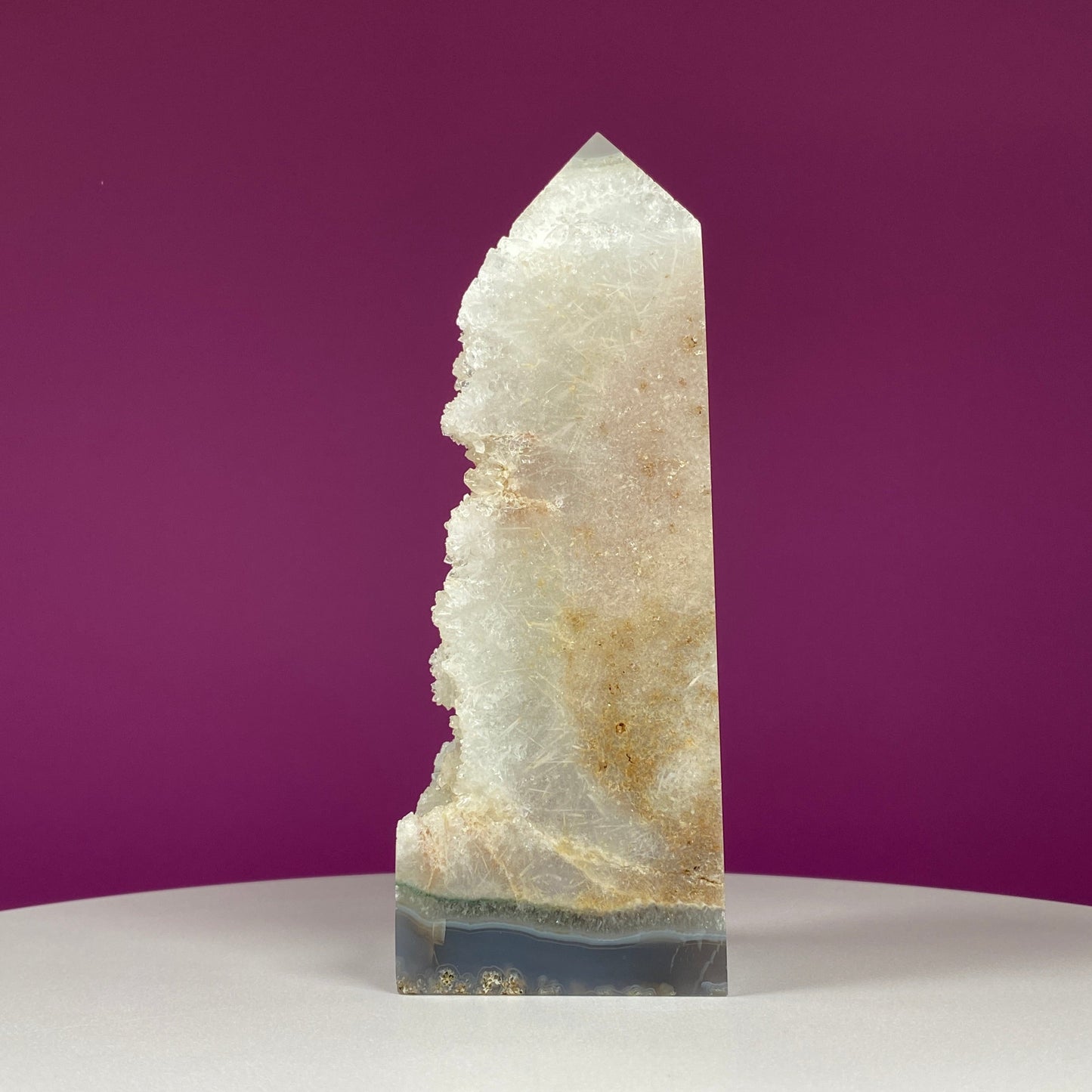 Agate Druzy Tower