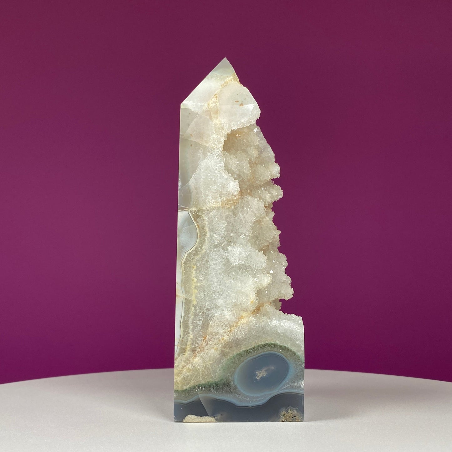 Agate Druzy Tower