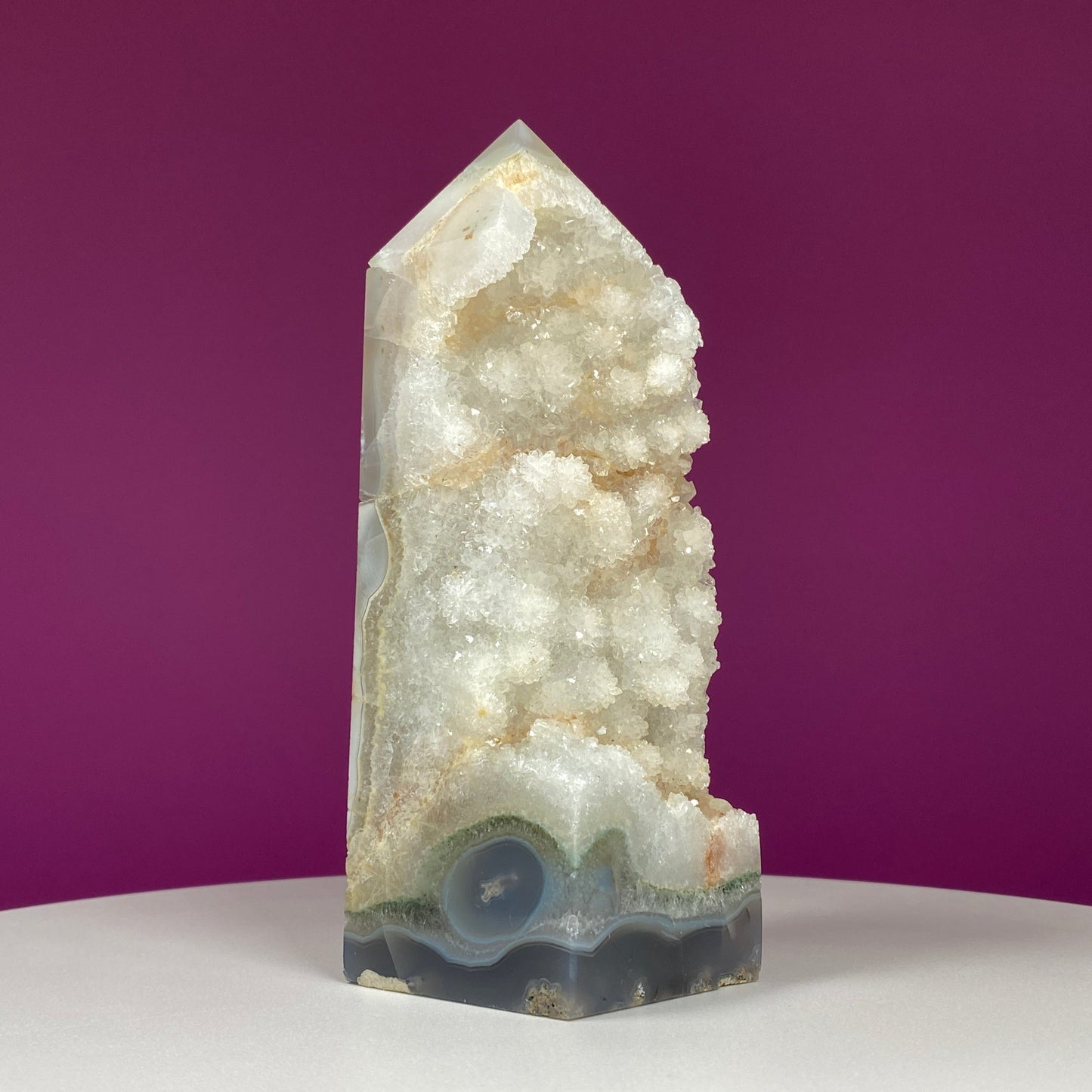 Agate Druzy Tower